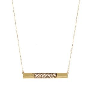 House of Harlow 1960 Pave Crystal Bar Necklace